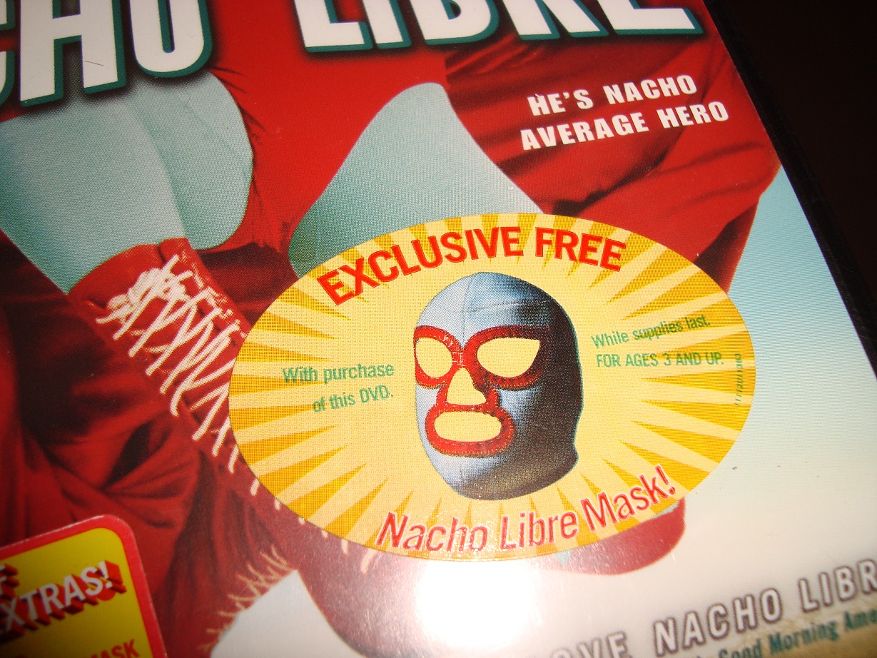SEALED Nacho Libre DVD with Mask_2
