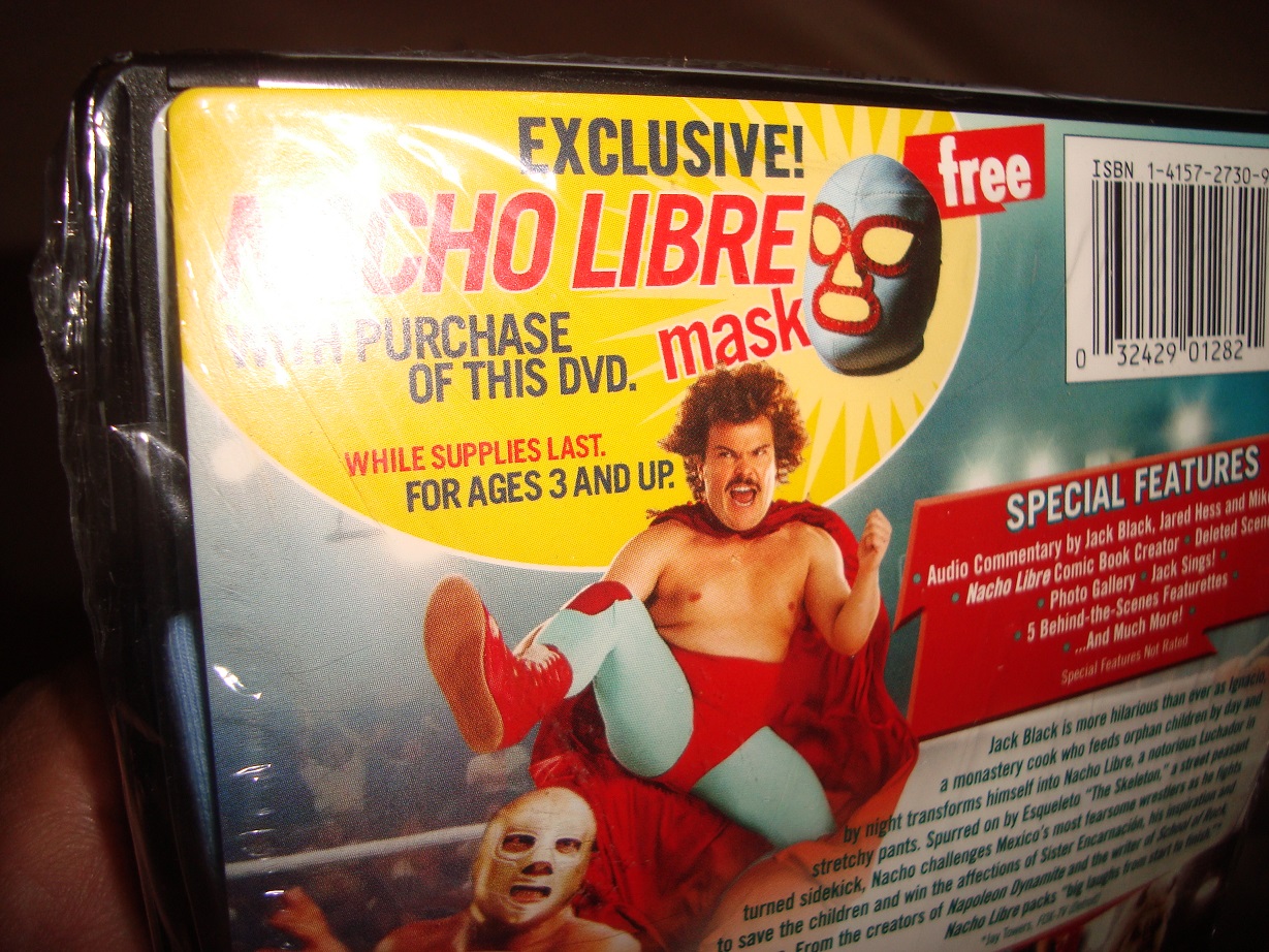 SEALED Nacho Libre DVD with Mask_3