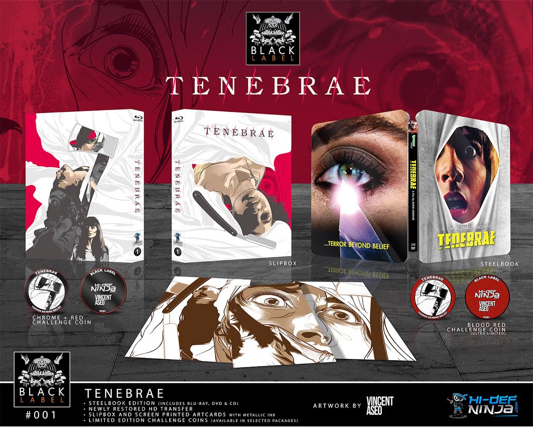 TENEBRAE Blu-ray SteelBook Hi-Def Ninja Edition Black Label 1 | Hi-Def ...