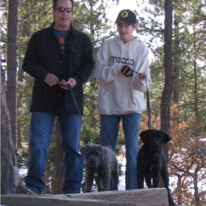 Me, Son, Severin, & Tornin (Breed is Cane Corso, 12 weeks old)