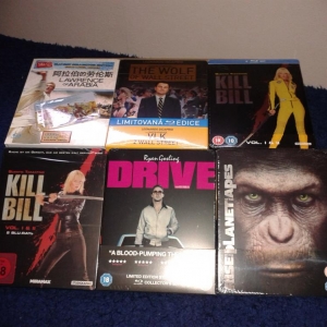 Lawrence of Arabia HDZeta, TWOWS CKZ, Kill Bill 1&2 UK, Kill Bill 1&2 DE Black Suit, Drive HMV and ROTPOTA Fox Futurepak.