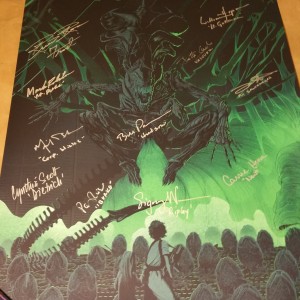 Kevin Tong Aliens Signed by Cast
