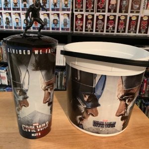 Captain America Civil War Popcorn Buck and Cup with Cup Topper