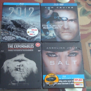 2012, Minority Report, Expandables Collectors Edition, Salt hungarian edition. All sealed and mint condition.