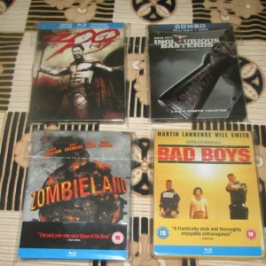 300 , Zombieland , inglorious basterds and Badboys