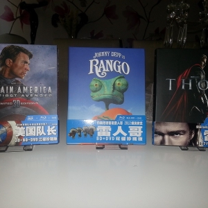 Captain America, Rango, & Thor China Digipacks