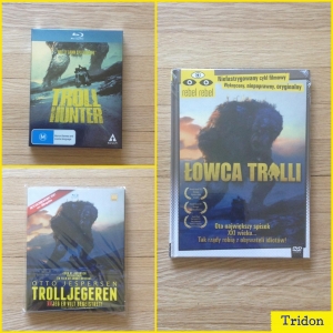 Clockwise, Left to Right: TrollHunter AUS JB Hi-Fi exclusive Blu-ray w/ Foil Slipbox, TrollHunter (Lowca trolli) PL DVD Digibook, TrollHunter NOR Blu-ray w/ slipcover.