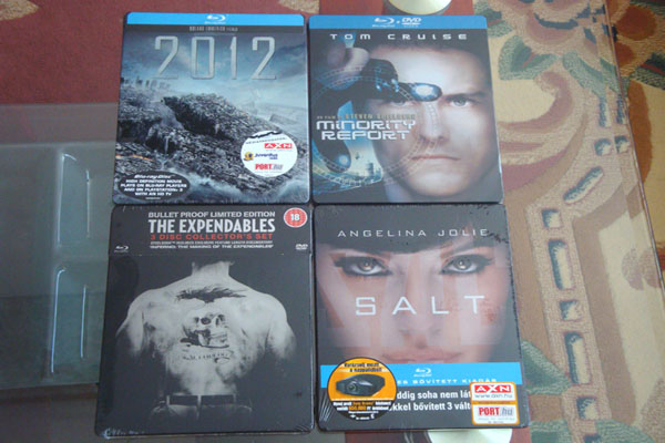 2012, Minority Report, Expandables Collectors Edition, Salt hungarian edition. All sealed and mint condition.