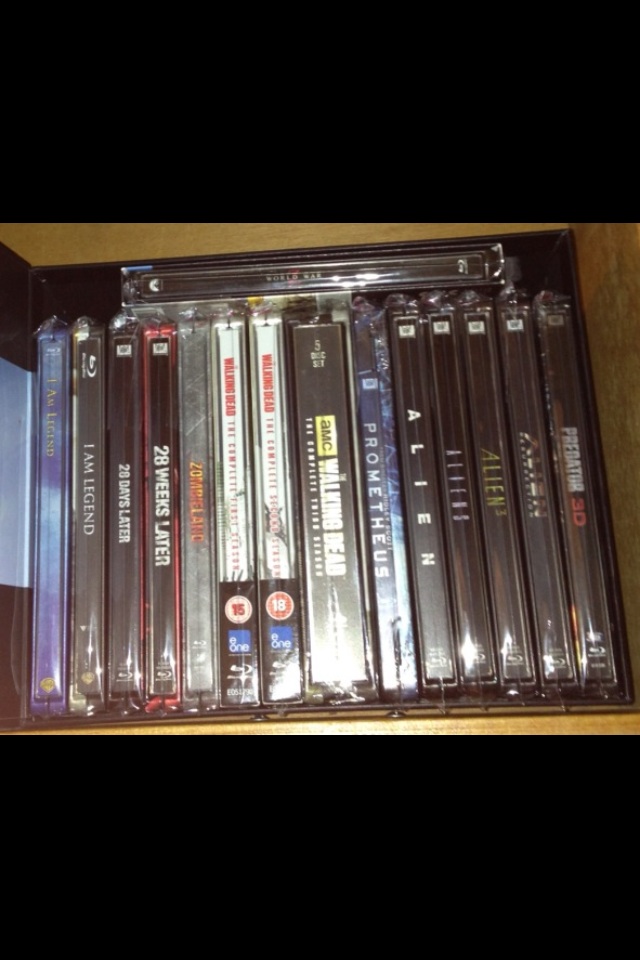 *ALL my Zombie Steel...
Plus...
*ALIEN & Predator Steelbook Collection.

"Whammie!!!"