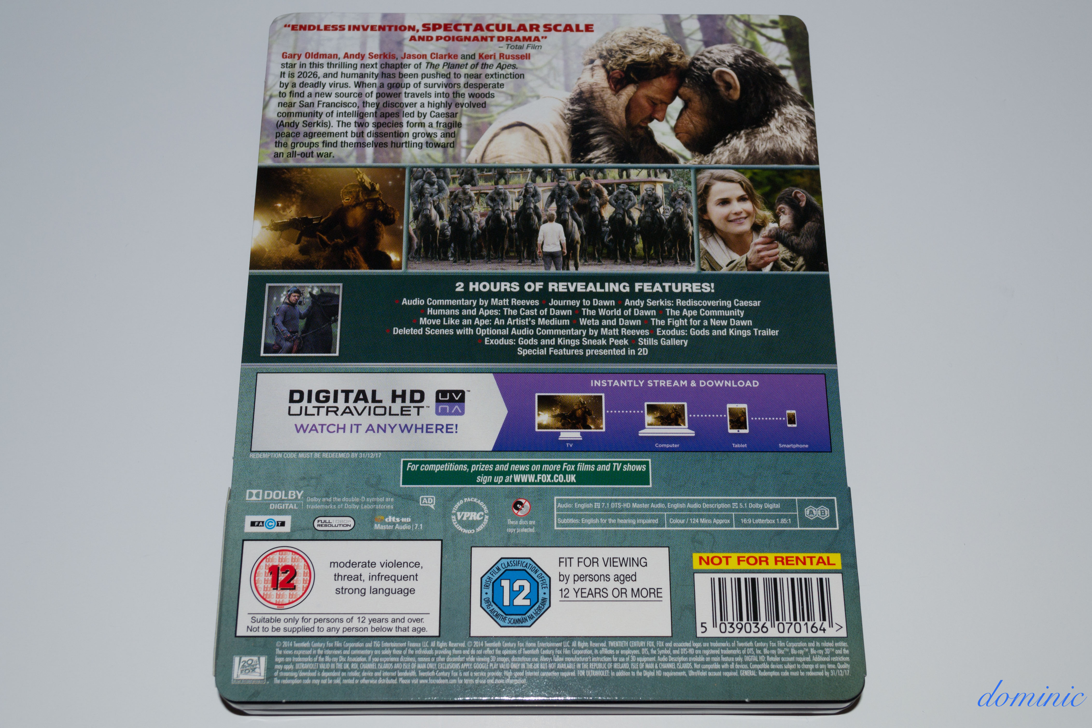 Dawn of the Planet of the Apes - Back Slip