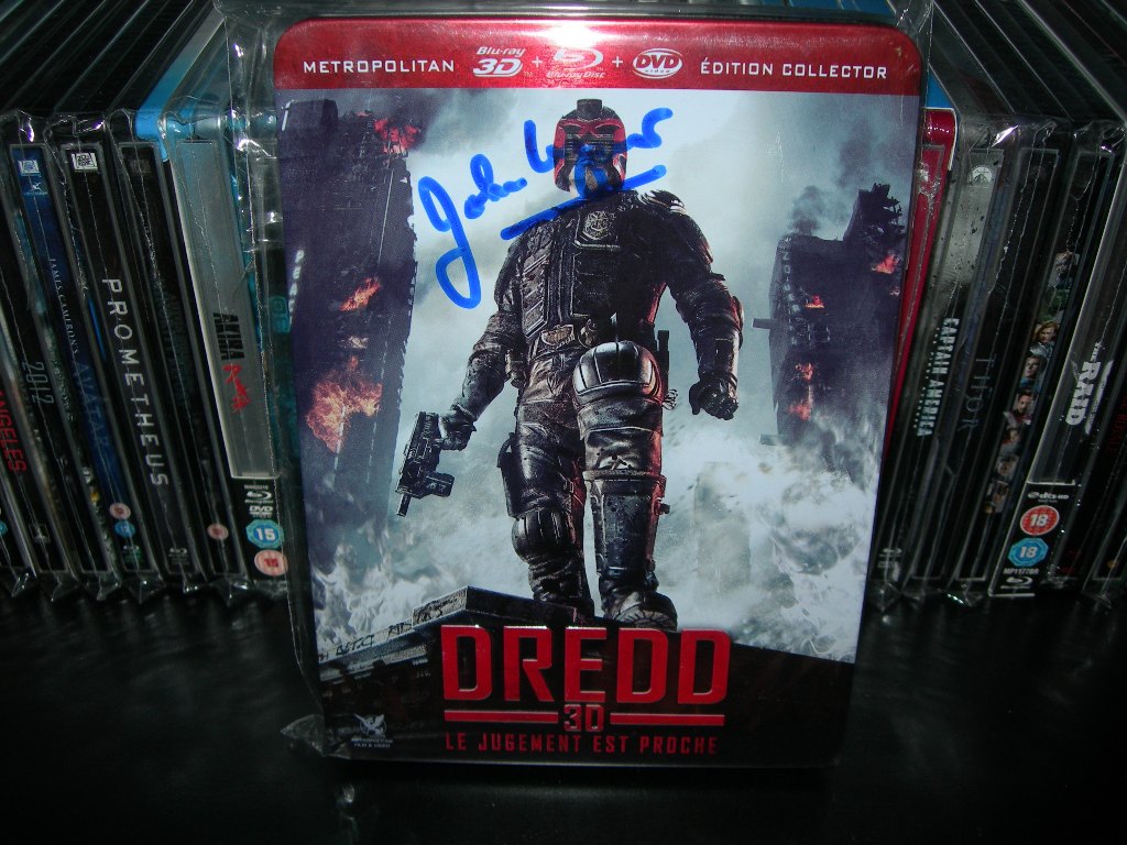 Dredd 3D signed by John Wagner