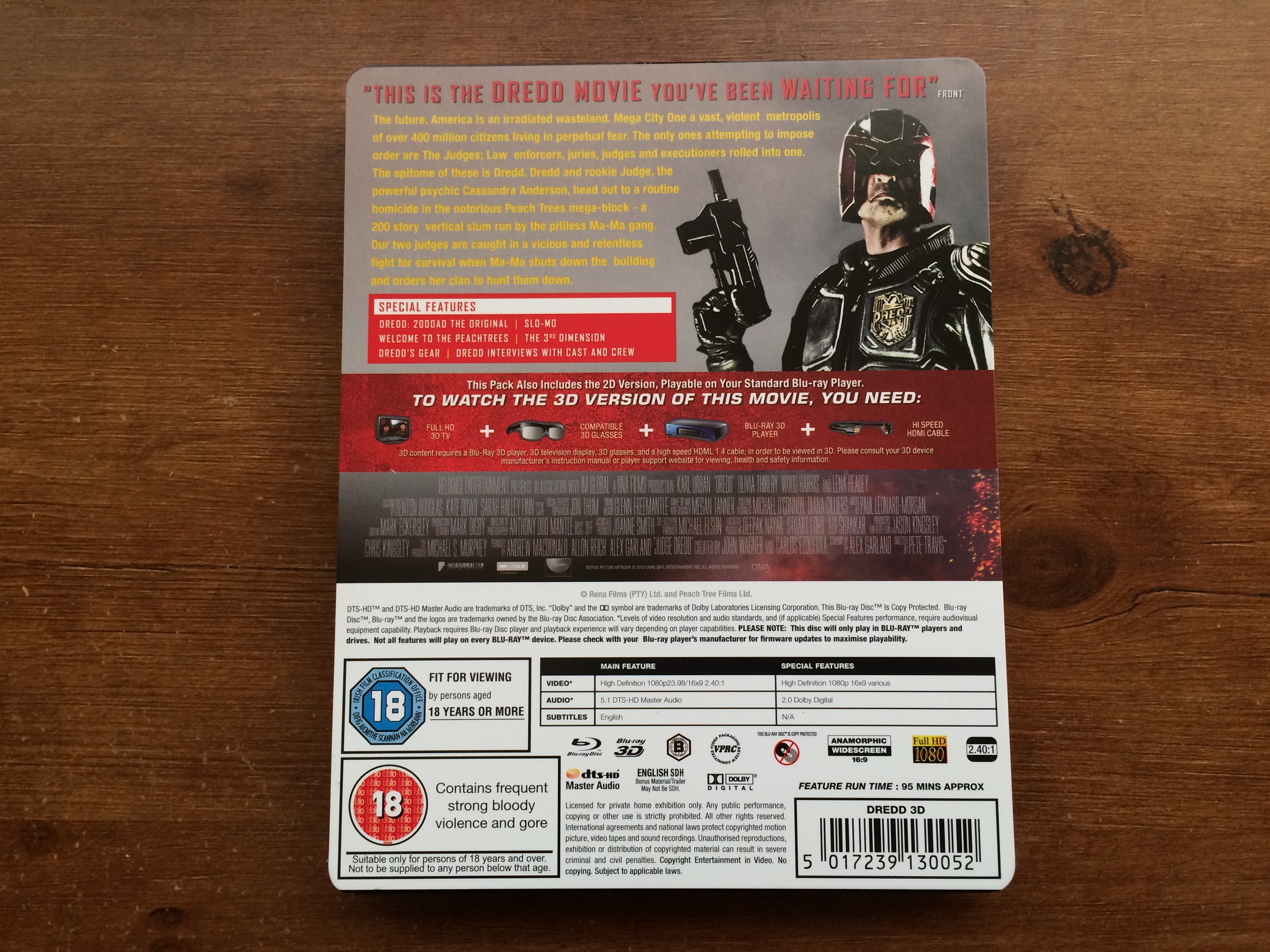 Dredd 3D Zavvi Exclusive Steelbook