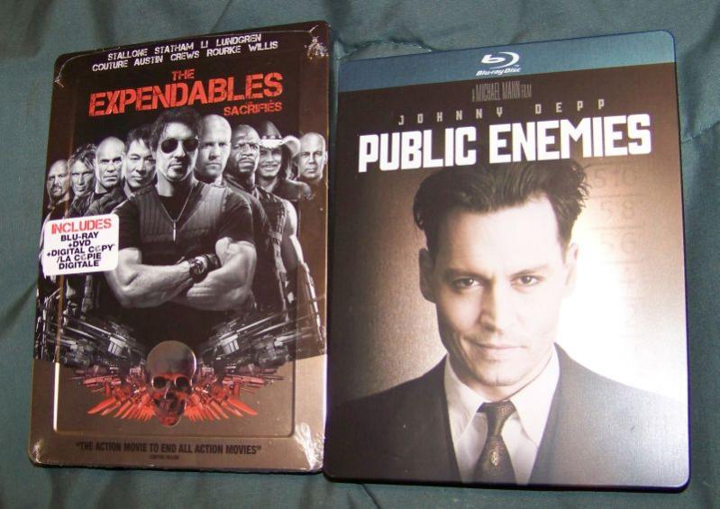 Expendables BD/DVD G1 Steelbook
Public Enemies BD Steelbook