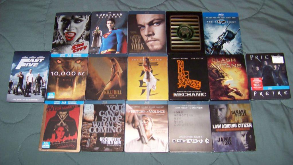 Group pic of all my steelbooks as of Oct. 2011.