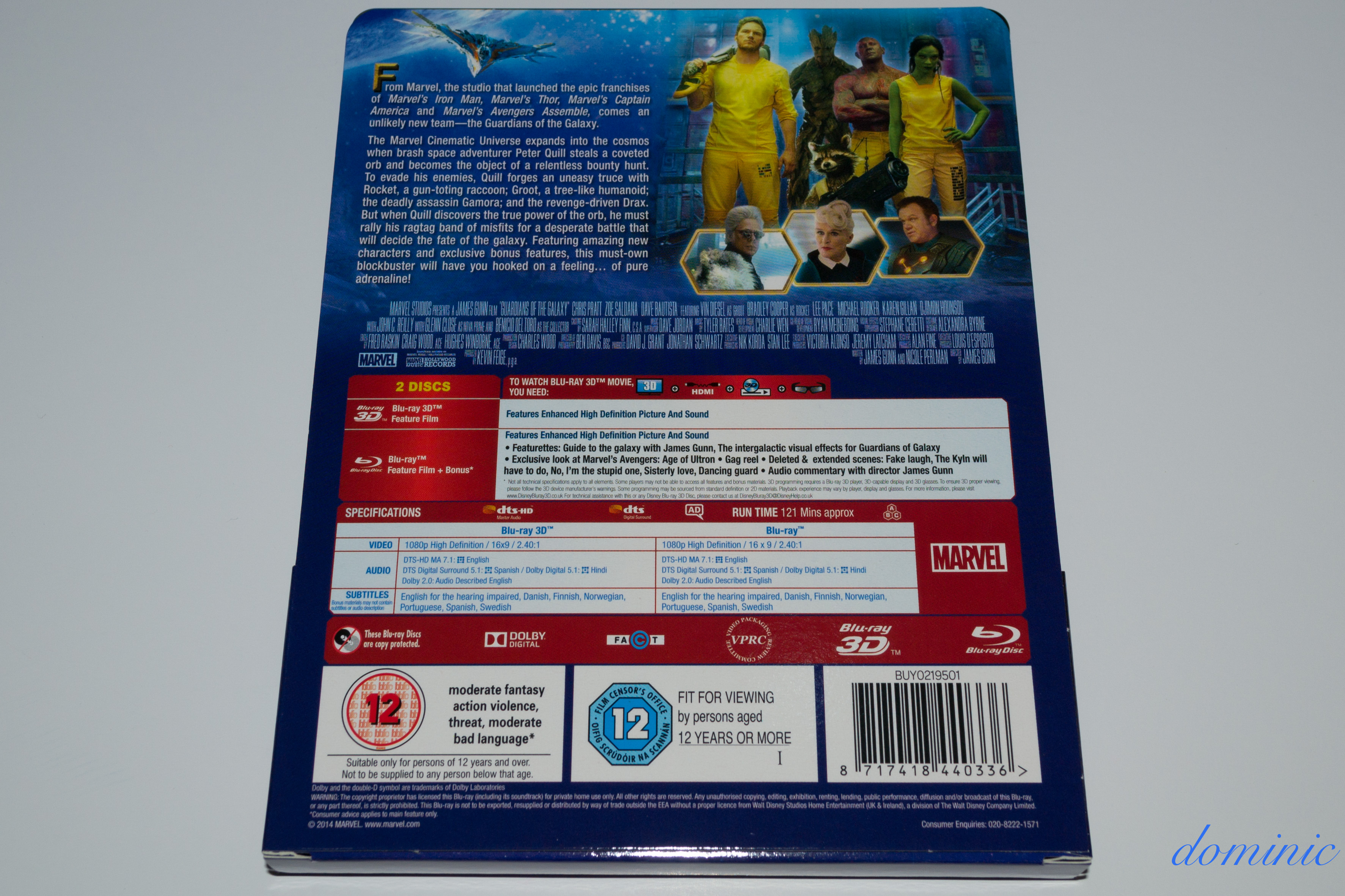 Guardians of the Galaxy - Back Slip